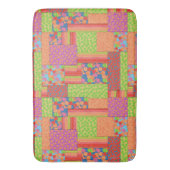 Colorful Faux Patchwork of Summer Fruits Patronen Badmat (Voorkant Verticaal)