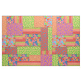 Colorful Faux Patchwork of Summer Fruits Patronen Stof (Fat Quarter)