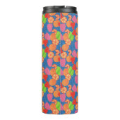 Colorful Faux Patchwork of Summer Fruits Patronen Thermosbeker (Achterkant)