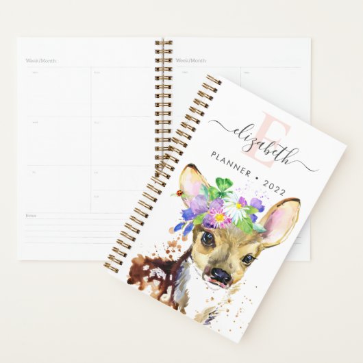 Colorful Fawn Spiral Photo Planner (Display)