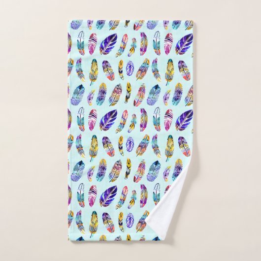 Colorful Feather Pattern Bad Handdoek (Handdoek)