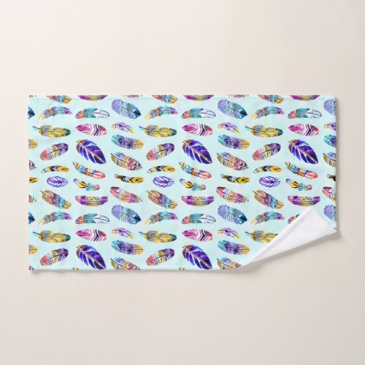 Colorful Feather Pattern Bad Handdoek (Handdoek)