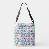 Colorful Feather Pattern Crossbody Tas (Achterkant)