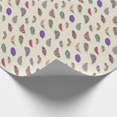 Colorful Feather Pattern - Cute Trendy Modern Cadeaupapier (Hoek)