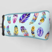 Colorful Feather Pattern Golfheadcover (Voorkant)