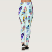 Colorful Feather Pattern Leggings (Achterkant)