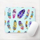 Colorful Feather Pattern Muismat (Met muis)