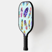 Colorful Feather Pattern Pickleball Paddle (Links)