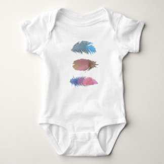 Colorful Feathers baby onsie Romper