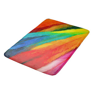 Colorful Feathers Badmat