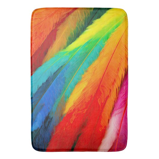 Colorful Feathers Badmat (Voorkant Verticaal)