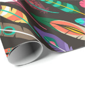 Colorful Feathers Cadeaupapier (Rol Hoek)