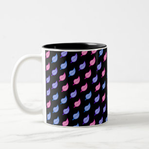 Colorful Feathers Pattern Tweekleurige Koffiemok