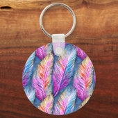 Colorful Feathers Sleutelhanger (Achterkant)