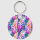 Colorful Feathers Sleutelhanger (Achterkant)