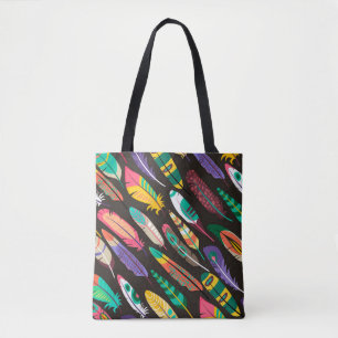 Colorful Feathers Tote Bag