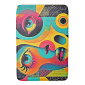 Colorful Feelings: Abstract Face Badmat (Voorkant Verticaal)