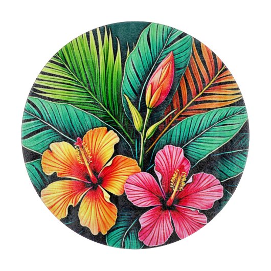 Colorful Feelings: Abstract Face Snijplank (Voorkant)