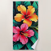 Colorful Feelings: Abstract Face Strandlaken (Voorkant)