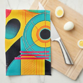 Colorful Feelings: Abstract Face Theedoek (Quarter Fold)