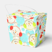 Colorful Feestdagen Snowmen Bedankdoosjes (Achterkant)