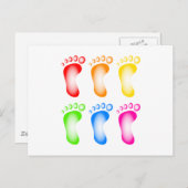 Colorful Feet Briefkaart (Voorkant / Achterkant)