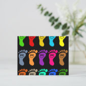 Colorful Feet Briefkaart (Staand voorkant)