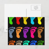 Colorful Feet Briefkaart (Voorkant / Achterkant)