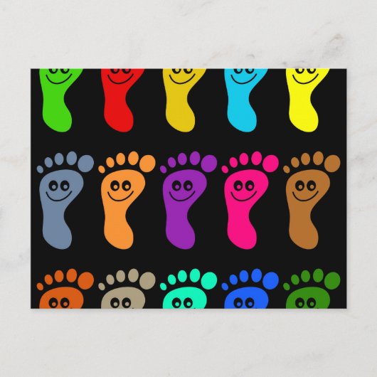 Colorful Feet Briefkaart (Voorkant)