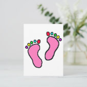 Colorful Feet Cartoon Briefkaart (Staand voorkant)