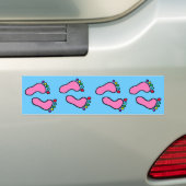 Colorful Feet Cartoon Bumpersticker (Op auto)