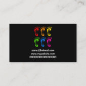 Colorful Feet Visitekaartje (Achterkant)