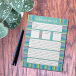 Colorful Felt Pens Substitution Teacher Form Notit Notitieblok<br><div class="desc">Een handig notitieblok voor leerkrachten om op de hoogte te blijven van wat er in hun klas is gebeurd terwijl ze afwezig zijn. Deze is blauwgroen met een kleurrijke vilten pennen rand. Dit ontwerp is ook verkrijgbaar in licht sinaasappel. © ArianeC Illustraties-Alle rechten voorbehouden</div>