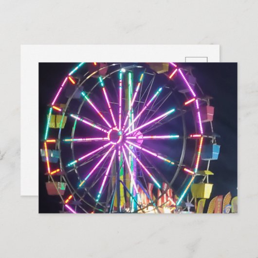 Colorful Ferris Wheel Briefkaart (Voorkant / Achterkant)