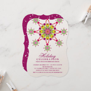 Colorful Festive Elegant Star Modern Holiday Party Kaart