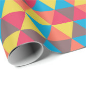 Colorful Festive Geometric Triangles Patroon | Cadeaupapier (Rol Hoek)