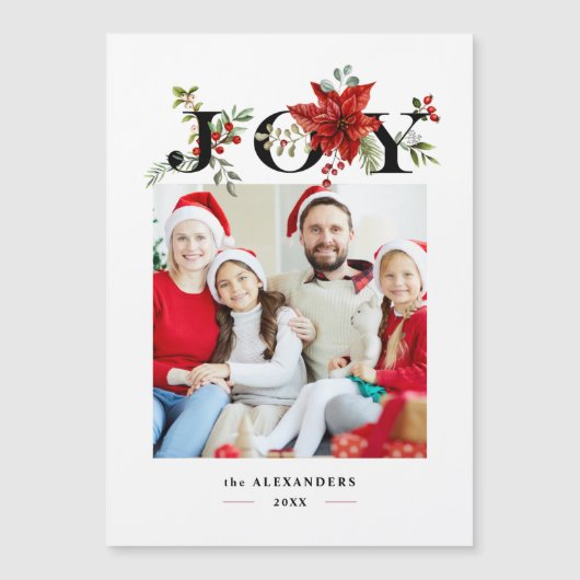 Colorful Festive Joy w/Poinsettias en Berries (Voorkant)