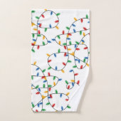 Colorful Festive kerstlampje Bad Handdoek (Handdoek)