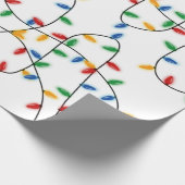 Colorful Festive kerstlampje Cadeaupapier (Hoek)