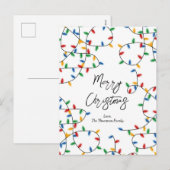 Colorful Festive kerstlampje Feestdagenkaart (Voorkant / Achterkant)