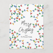 Colorful Festive kerstlampje Feestdagenkaart (Voorkant)