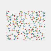 Colorful Festive kerstlampje Fleece Deken (Voorkant (Horizontaal))