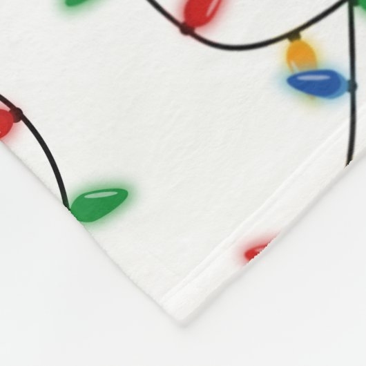 Colorful Festive kerstlampje Fleece Deken (Hoek)