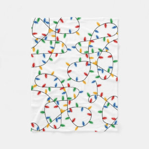 Colorful Festive kerstlampje Fleece Deken