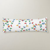 Colorful Festive kerstlampje Lichaamskussen (Achterkant)