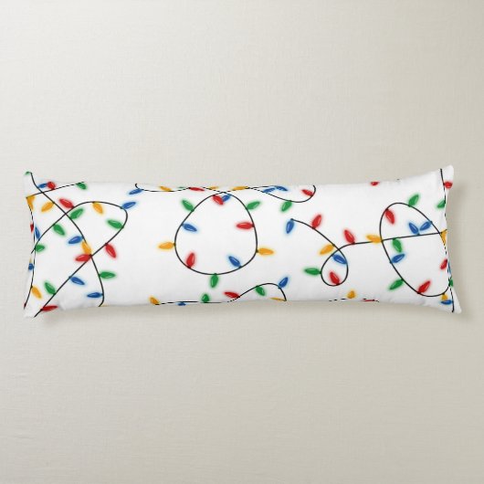 Colorful Festive kerstlampje Lichaamskussen (Achterkant)