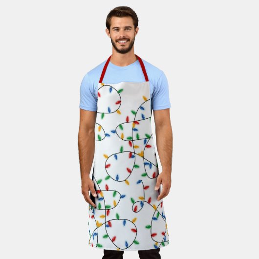 Colorful Festive kerstlampje Schort (Gedragen)