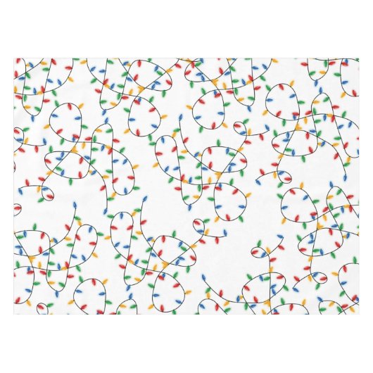 Colorful Festive kerstlampje Tafelkleed (Voorkant (Horizontaal))