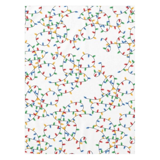 Colorful Festive kerstlampje Tafelkleed (Voorkant)