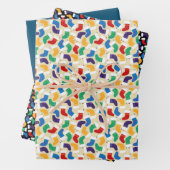 Colorful Festive kerststop, gecoördineerd Inpakpapier Vel (In situ)